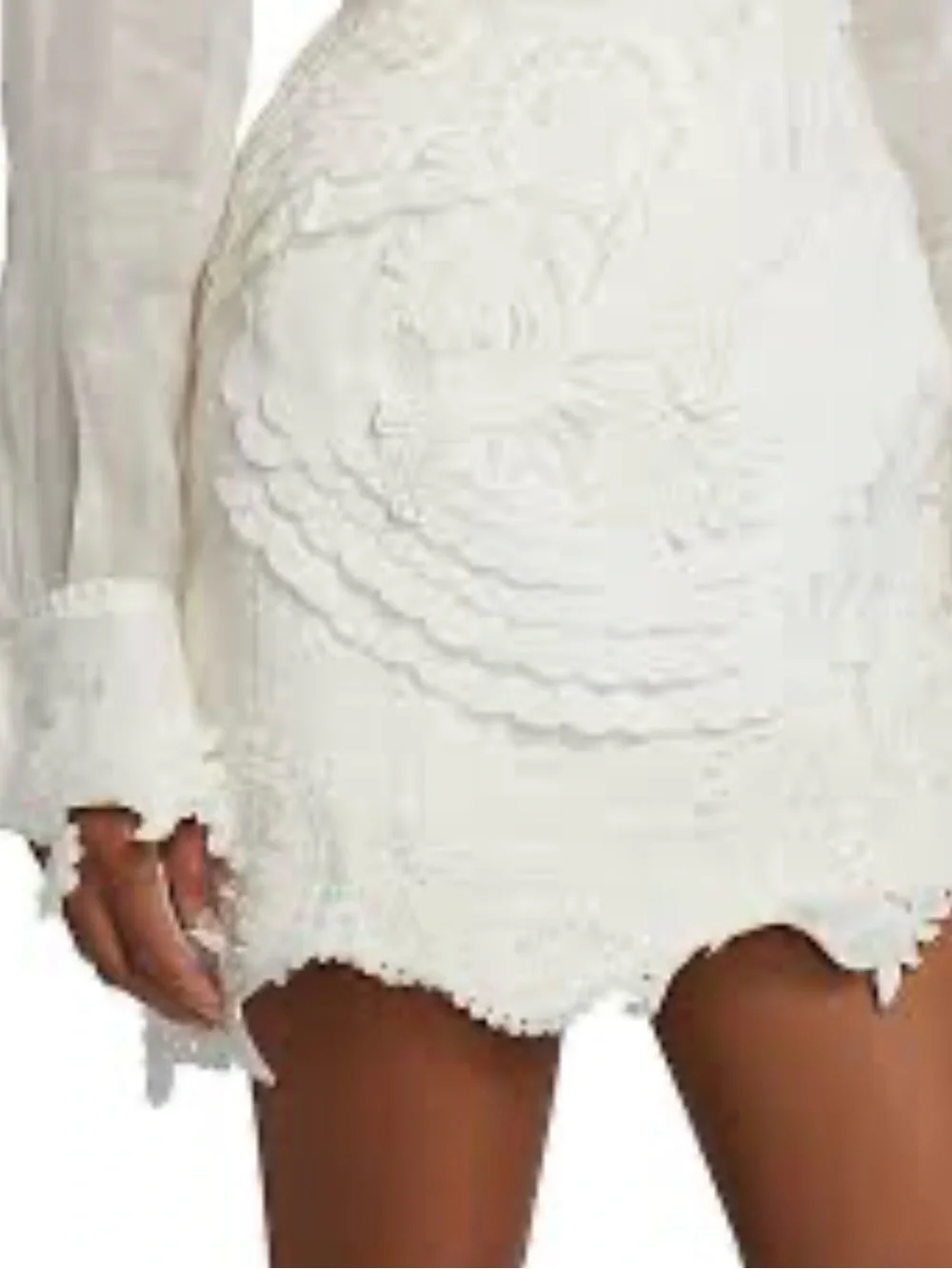 Zimmermann Tama Appliqué Filagree Mini Skirt size 2 Runway Collection Rare - Picture 4 of 15